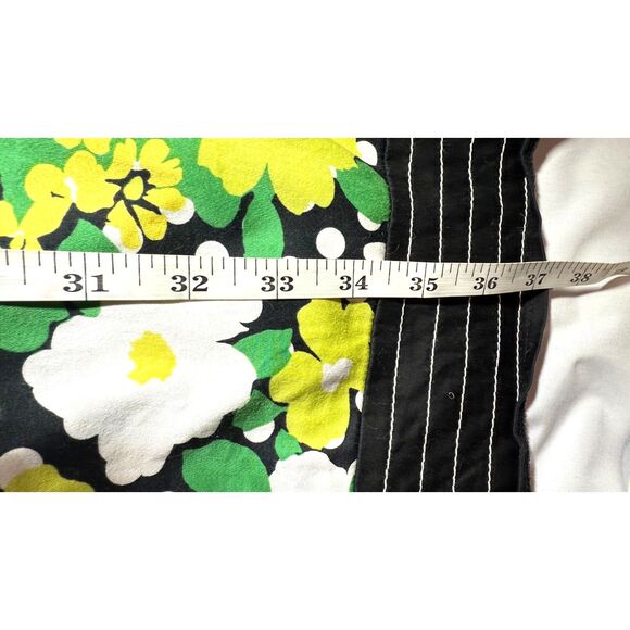 Vintage dBy Ltd Dress Womens Med Green Yellow Graphic Empire Waist - Picture 14 of 16